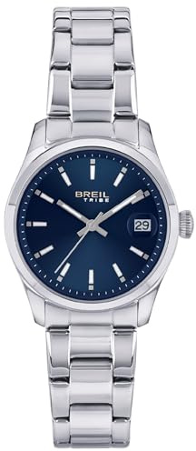 Breil Orologio Donna Classic Elegance Quadrante Blu Movimento SOLO Tempo Quarzo e Bracelet Acciaio Argento EW0597