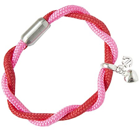 Paris Montana VICTORIA Elegantes Sexy Erotisches Damen Armband Feinster Segeltau Herz Anker Anhänger Magnetverschluss 8mm Ø Durchmesser (19.00)