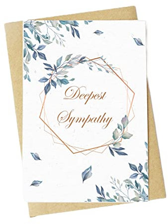 Deepest Sympathy Seed Card Plantable Lavender Card Handmade A6