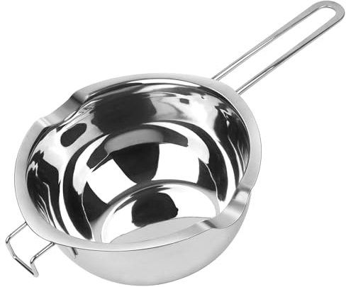 JOYIT Casserole à fondue au chocolat, 1000 ml, en acier inoxydable 304, pour fondre la cire, le bain-marie pour faire fondre le chocolat, le beurre, le fromage, le caramel