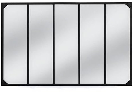 IDMarket - Miroir verrière 5 Bandes Design Industriel 140x84 cm