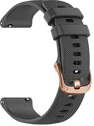 Wtukmo 18/20 mm Armband für Garmin Vivomove 3S/4S/HR/Forerunner 245 Smartwatch, Sport-Silikon, Schnellverschluss-Armband, Zubehör, Vivoactive 3 3t S40, Achat