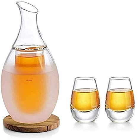 decantador Whisky Decanter Wine Decanter Sake Set Vasos,8. Tazas de jarra de sake de 5 onzas con juego de 4 tazas