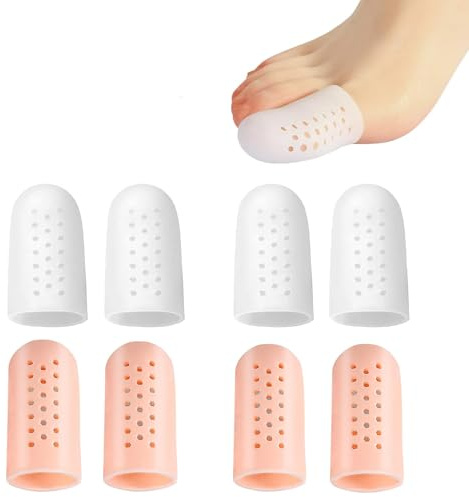 Hokoad Zehenschutz für große Zehen, 8 Stück, Silikon-Zehenkappen für große Zehen, Gel-Zehenkappe und Schutz, für Männer und Frauen, Zehenschutz, für große Zehen, verhindern Schmerzlinderung bei