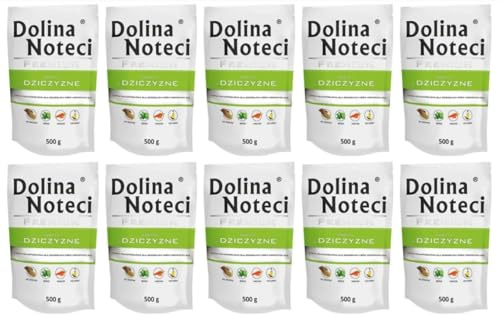 Dolina Noteci Premium Nassfutter für Hunde Wildfleisch Glutenfrei 10 x 500g