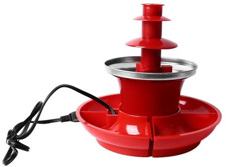 Mini Chocolate Fountain, Chocolate Fountain ThreeLayer High Capacity Multifunctional Detachable Plate Excellent Heat Retention for Party