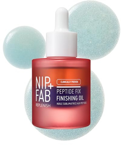 Nip + Fab Peptide Fix Gesichtsöl 2 % – Pflegeöl Unterstützt Hautelastizität & Glattes Hautbild – mit Kupferpeptid, Peptid-Komplex & Bakuchiol, Leicht & Schnell Einziehend, 30 ml
