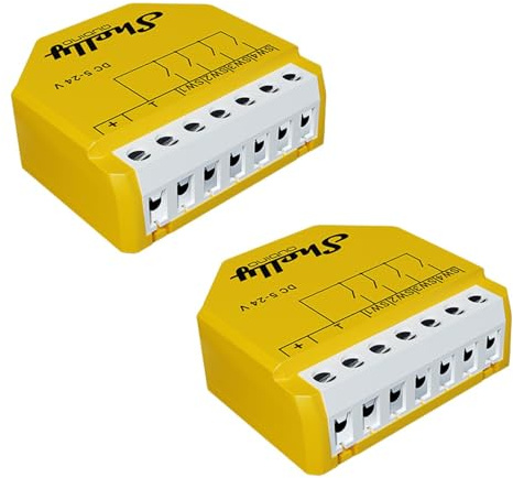 Shelly Qubino Wave i4 DC | 2er Pack | Z-Wave 800 Series 4-Digital-Eingangssteuerung für erweiterte Aktionenkontrolle Geringer Stromverbrauch | Hausautomation | Repeater Erweitertes Netz​
