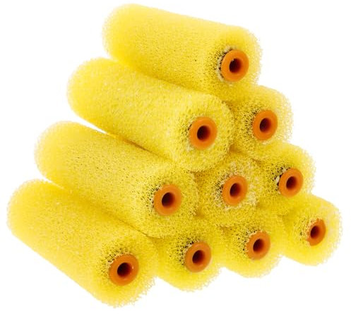 UKCOCO 10stücke Malerrolle Klein Mit Schwammtextur Für Wand Und Hausstreichen Aus Strapazierfähigem Material Waschbar Und Wiederverwendbar Als Ersatz Für Walzenhülsen