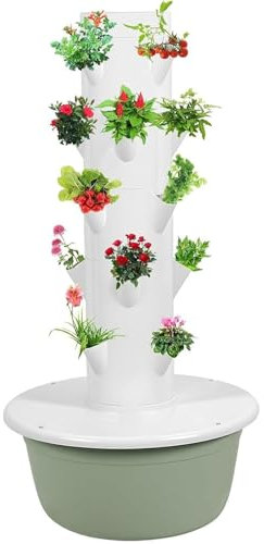 JYHHGDS Système de Culture hydroponique, Tour d'intérieur pour Plantes avec Pompe, kit de Germination, système hydroponique Vertical pour jardiniers Amateurs (sans graines), 5 Couches