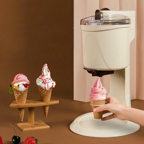 YGHBFRSZ Soft Serve Ice Cream Machine, Semi-automatic 1000ML Household Ice Cream Making Machine, Yogurt Mr Whippy Ice Cream Makers for Home Diy Kitchen Fast