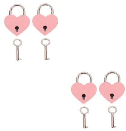 SHINEOFI 2 set Lucchetto Dei Desideri Lucchetto Dell'Amore Per Bagagli A Forma Di Cuore Con Chiave Regali Di Dei Desideri A 2 pezzi*2