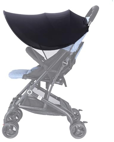 Sonnensegel Kinderwagen UV Schutz Sonnenschutz Kinderwagen, Kinderwagen Sonnenschutz, Sonnensegel Buggy, Sonnensegel für Kinderwagen für Buggy Sonnenschutz für Baby (Schwarz)