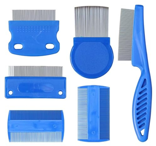MKEAWWU 6 Piezas Peines De Piojos, Peine Para Pulgas, Peine Piojos Y Liendres, Peine De Dientes De Doble Cara, Peine Para Piojos De Dientes Finos, Para Eliminar La Caspa O Los Piojos
