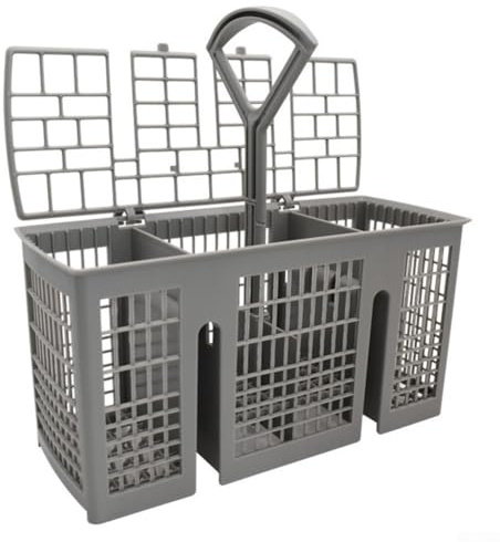 Yuanpgky Cesta de repuesto para cubiertos para lavavajillas compatible con Neff Constructa para Bauknecht Whirlpool Hotpoint y más, 6 compartimentos con tapa,