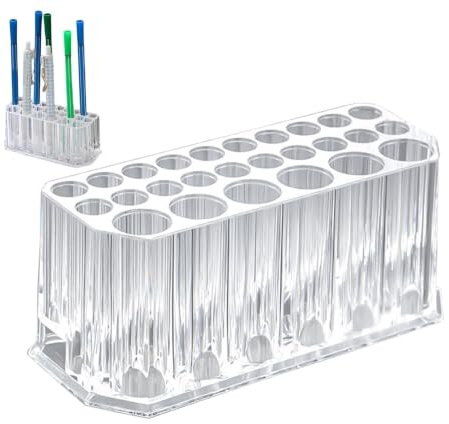 Makeupborsthållare 26-Facks Transparent Pennförvaring