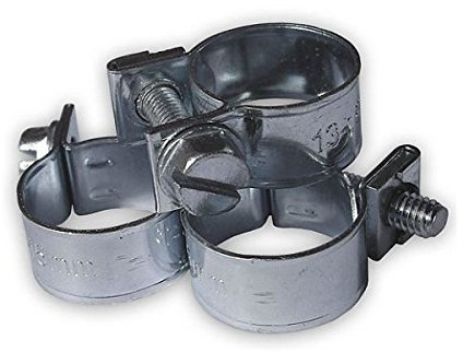 Bradas OM1517 slanghållare mini runddragande 15-17 mm/9 mm, 10 stycken, silver, 5 x 5 x 1 cm