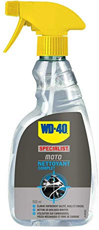 WD-40 Specialist Moto - Pulvérisateur - Nettoyant polyvalent - Compatible tous matériaux - Efficacité immédiate - 500 ml