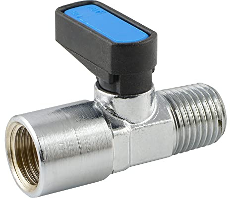 Mini-Kugelhähne mit Knebelgriff einseitig EN 331 für Druckluft Wasser Mineralöle Vakuum Ventil (Innen-/Außengewinde, Rp 3/8)