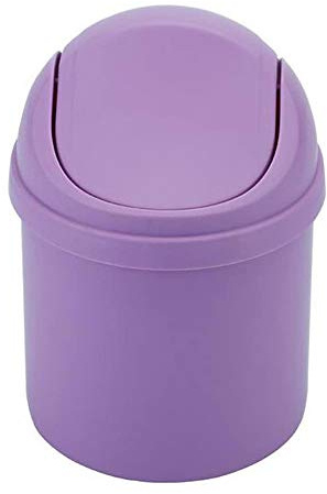 Mini-Mülleimer aus Kunststoff, mit Schwingdeckel, 4 l, Violett