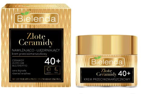 CERAMIDA ORO Hidratante - Crema reafirmante antiarrugas 40 +, día/noche, 50 ml