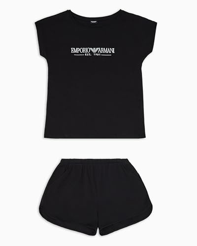 EMPORIO ARMANI kort pyjamasset för kvinnor, Svart, S