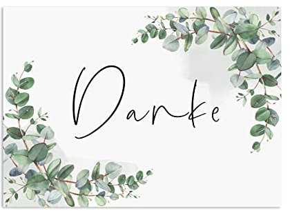 Nastami Postkarte Vielen Dank Danke Grußkarte, Karte Danke, Dankeskarte Hochzeit, Danke Geschenk, Danke Postkarte, Danksagung Hochzeit (Danke EUCALYPTUS)