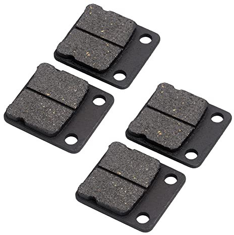 TOTMOX 4pcs Plaquettes de Frein Noir Dirt Bike pour ATV Moto Quad Vélo Hors Route, Noir Sans Amiante Résistance Haute Température Plaquettes de Frein Dirt Bike