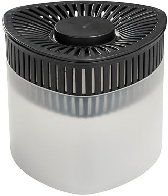 WENKO Entfeuchter Mod. Prisma effektiver Design Raumentfeuchter für Räume bis 40 m³ beugt Schimmel und Gerüchen vor 15 x 13 x 15 cm Transparent/Anthrazit