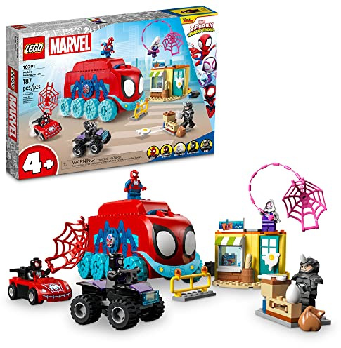 LEGO Marvel Team Spidey's Mobile Headquarters 10791 Building Set - Featuring Miles Morales and Black Panther Minifigures, Spidey and His Amazing Friends Series, Boys, Girls, and Kids Ages 4+, Medium