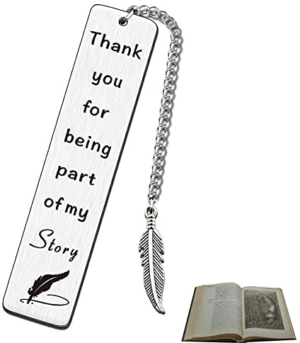 PLATEYTR Lesezeichen aus Edelstahl für Lehrer als Geschenk, Silber, 1 Stück