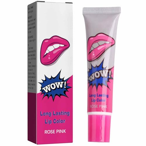 1 Stück Magic Tattoo Lipgloss Set, Coloured Lip Gloss Tattoo Farbe Lip Stain Tint Set, Lippenstift Set Lip Mask Tint Peel Off Maske Long Lasting Waterproof Stain Gloss Für Frauen - 6 Farben optional