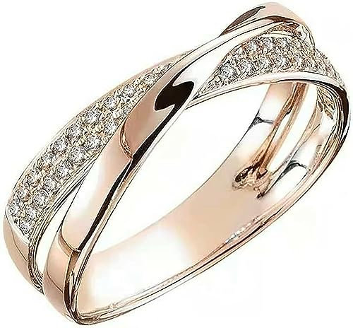 LiuliuBull Ring Therapiering Yoga Energie Gewichtsverlust Gesundheitsring Damen Valentinstag Geburtstagsgeschenk Schmuck (Color : Gold, Size : 9)