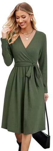 Newshows Vestido Tipo Jersey para Mujer, Vestido de Invierno para Mujer, Vestidos Tipo suéter de Punto para invitadas a una Boda