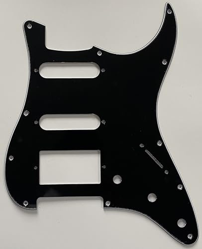 Gitarren-Pickguard für Fender Standard Strat HSS Stratocaster (3-lagig, schwarz)