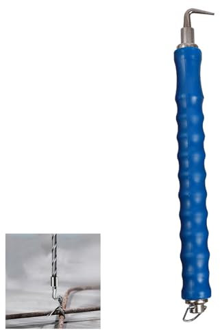 BigCheer Draht Driller Drillapparat mit aut. Rücklauf - Universal Drahtbinder Rödelzange für Zaunbau, Gärtner und Floristen - Draht Rödler Twister für Blumendraht, Wickeldraht & Floristendraht(blau)
