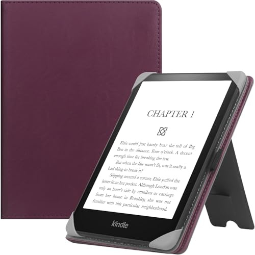 HGWALP Funda Universal para 6-7 Pulgadas eReaders, Funda Folio Stand Soporte con Correa Compatible con Kindle Paperwhite/Colorsoft/Kobo/Tolino/Pocketbook/Sony 6 6.8 7 E-Book Reader-Purple