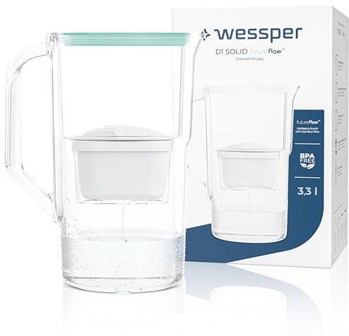 Wessper Wasserfilter Kanne mit LED-Anzeige 2,8 liter – Blau