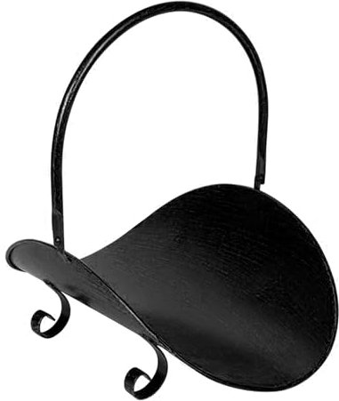 Panier à bois de chauffage intérieur élégant en métal pour cheminée, taille idéale pour une maison moderne ou classique