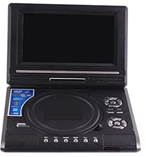 Reproductor de DVD portátil, Reproductor de DVD de 7,8 pulgadas, CD de escritorio, pantalla de rotación de 270 grados con Control remoto, portátil, de viaje, for cine en casa, vídeo para principiantes