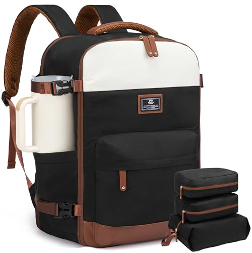 LOVEVOOK Reiserucksack Handgepäck Flugzeug, 40L Reise Rucksack Damen mit 17,3 Zoll Laptopfach, Groß Travel Backpack Kofferrucksack Weekender Tasche für Reise Business