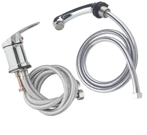 Cloudpower Mixer Taps And Hand Shower Taps, Hairdressing Basin Tap Barber Shop Shampoo Bed Sprayer Faucet Mixer Faucet Sink Shower with Hose Hairdresser Faucet for Chair
