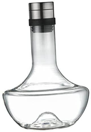 SOLUSTRE Carafe à Vin Facile à Saisir Aérateur Rapide 1000ml en Verre Soufflé et Forme Incurvée pour Décantation du Vin Rouge