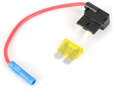 TOPPERFUN Auto Sicherungshalter ATO ATC mit 20a Sicherung Kunststoff und Metall Midi Flachsicherungshalter für Auto Stromabgriff und Erhöhte Fahrzeugleistung