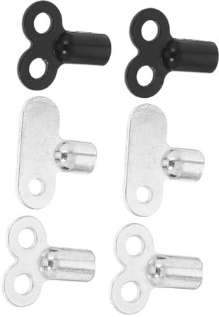 FIXOSHEE 6pcs Radiator Valve Adjusting Key Wrench Bleeding Tool for Square Radiator HVAC Key Tool Accessories