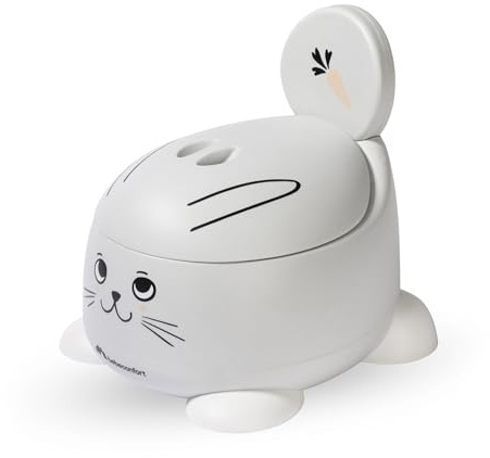 Bebeconfort Bekväm Potta För Barn, 12–36 Månader (Max 20 kg), Söta Djurmotiv, Ergonomisk Och Kompakt, Lätt Att Rengöra, Hygieniskt Stänkskydd, Halkskydd, Potta Barn, Kanin