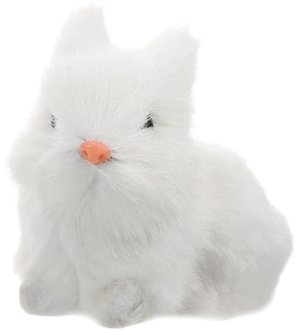 UPKOCH Peluche Lapin de Pâques Réaliste Doux Décoration Maison Confortable Lapin Peluche Adorable pour Fête et Cadeau