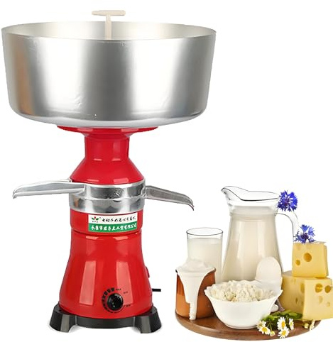 LYAYYDS Séparateur électrique de crème de Lait, 21 Gal/h (80 l/h), séparateur centrifuge de crème laitière, pour Lait de Vache/chèvre, écrémage et crème réglables, 36 x 36 x 50 cm