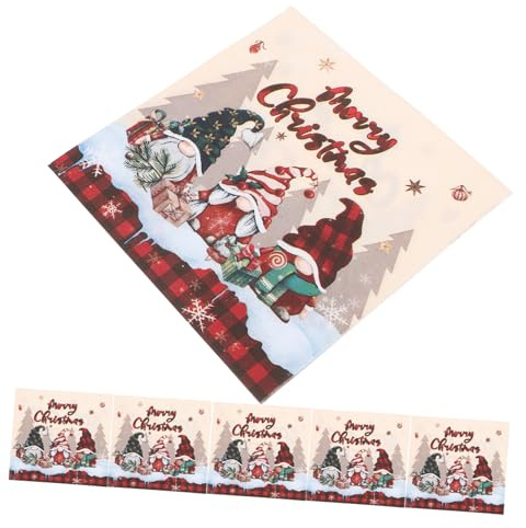 TOGEVAL 20 Stück Papierserviette Cartoon-muster-servietten Chritmas Servietten Kinderpapier Urlaub Bedrucken