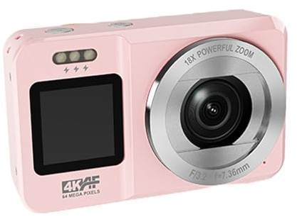 4K 64MP Fotocamera Dello Schermo 18X Zoom Portatile Per Gli Adolescenti Viaggi & Scuola Attività Macchina Fotografica Per Il Viaggio